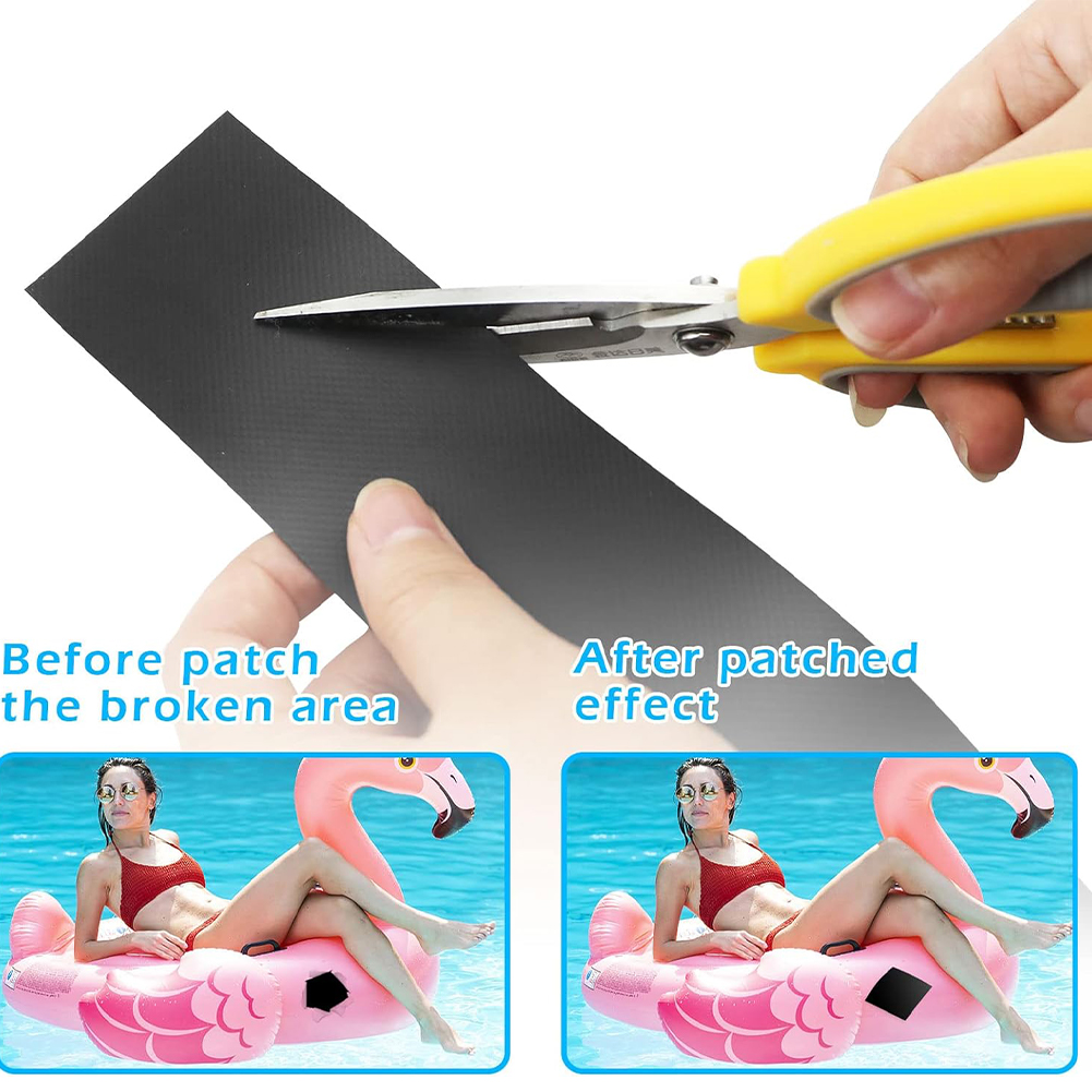 5Pcs/Set Boat Repair Patches with Glue PVC Inflatable Boat Patches Waterproof Air Beds Repair Patches Kayak Repair Kit