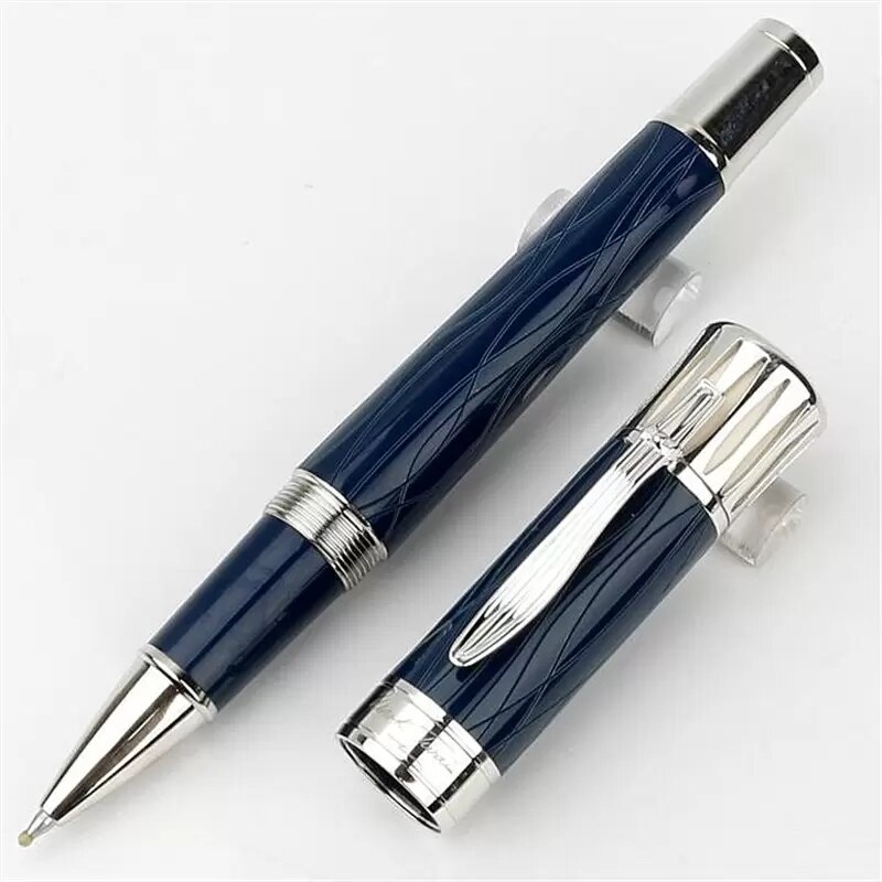 Mark Twain Rollerball Pen Balpennen Blauw Wijnrood Hars Graveren Kantoor Schoolbenodigdheden Met Serienummer 0068/8000 H: 2 / no box