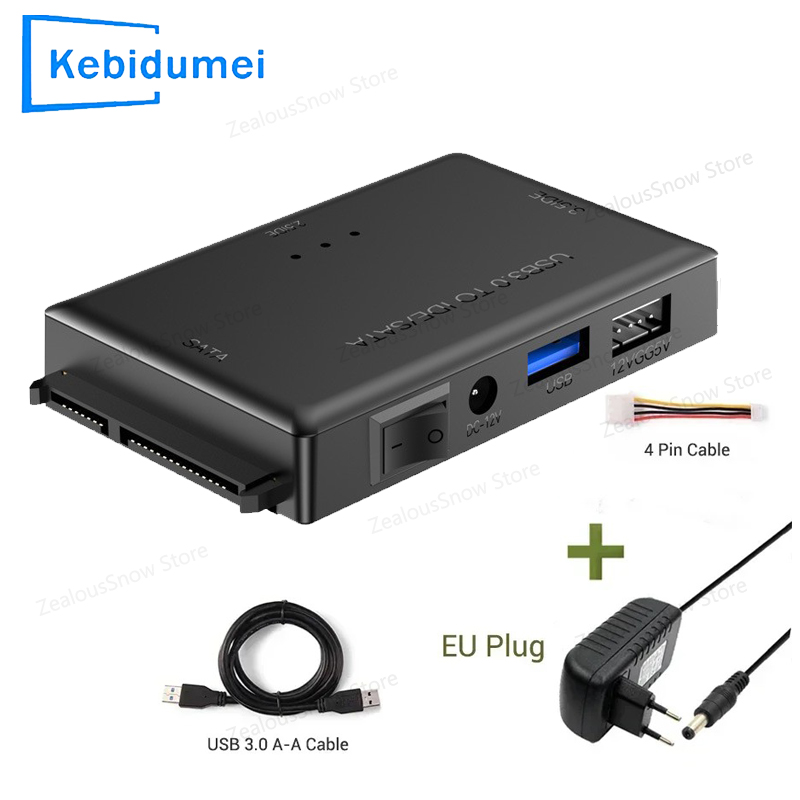 USB 2.0 zu IDE SATA Adapter Konverter Kabel für 2,5 3,5 Zoll FestplatteBADE