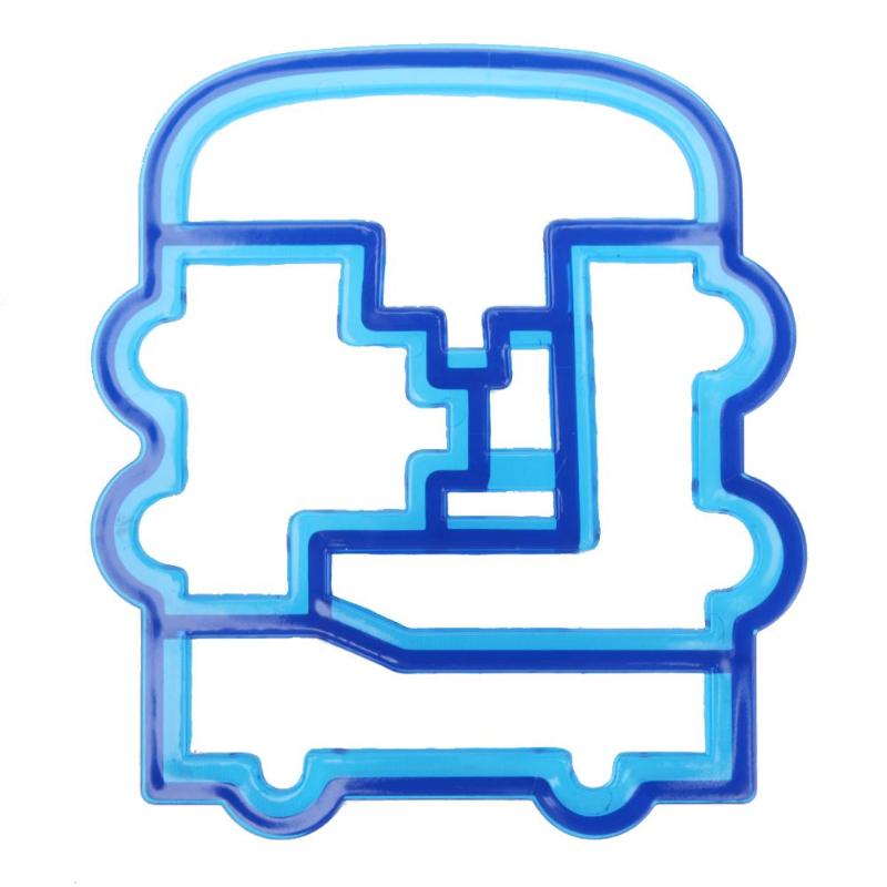 1Pcs Plastic Sandwich Cutter Home DIY Puzzle Shape Sandwich Bread Toast Mould Cutter Lunch Kitchen Baking Accessories: Car