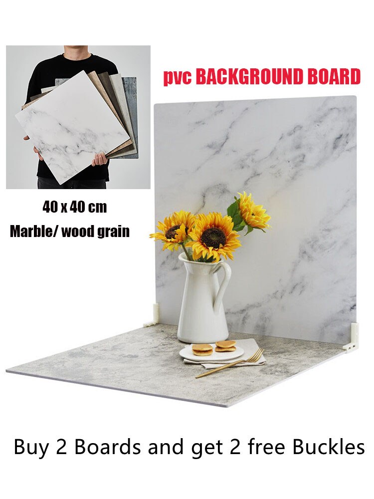 Photo Background Board PVC Watreproof Marble Wood Grain Photography Backdrops Food Cosmetics Photocall Dec for Photo Studio
