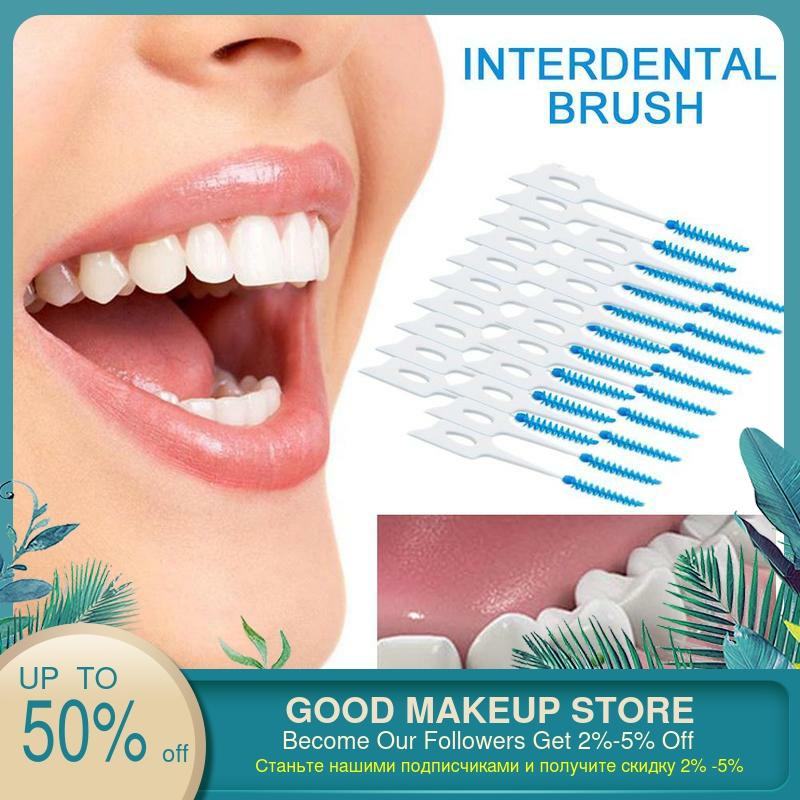 20pcs Dental Floss Interdental Brush Teeth Dental Flosser Toothpick Soft Silicone Floss Pick Oral Hygiene Tooth Care Cleaning