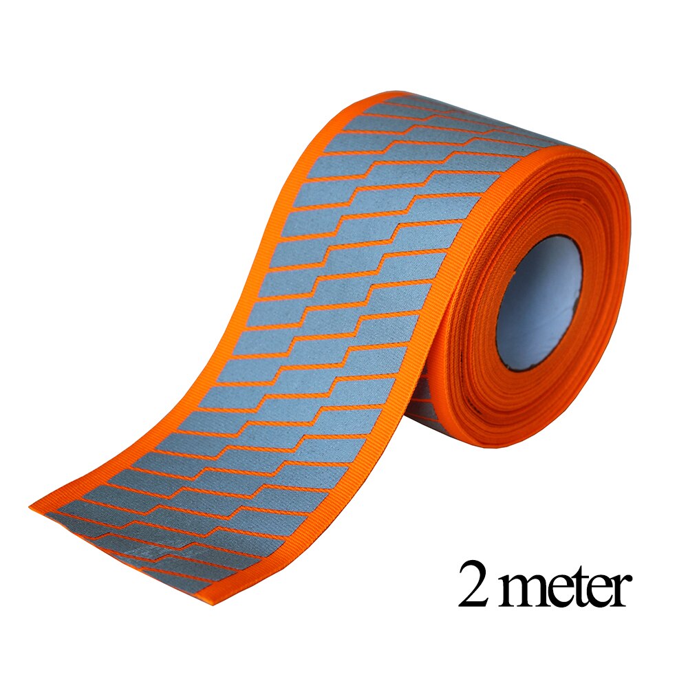 Silver Reflective Stripe Fabric Webbing Ribbon Trim Warning Tape For Clothing DIY Sew on 2meter: W07-orange