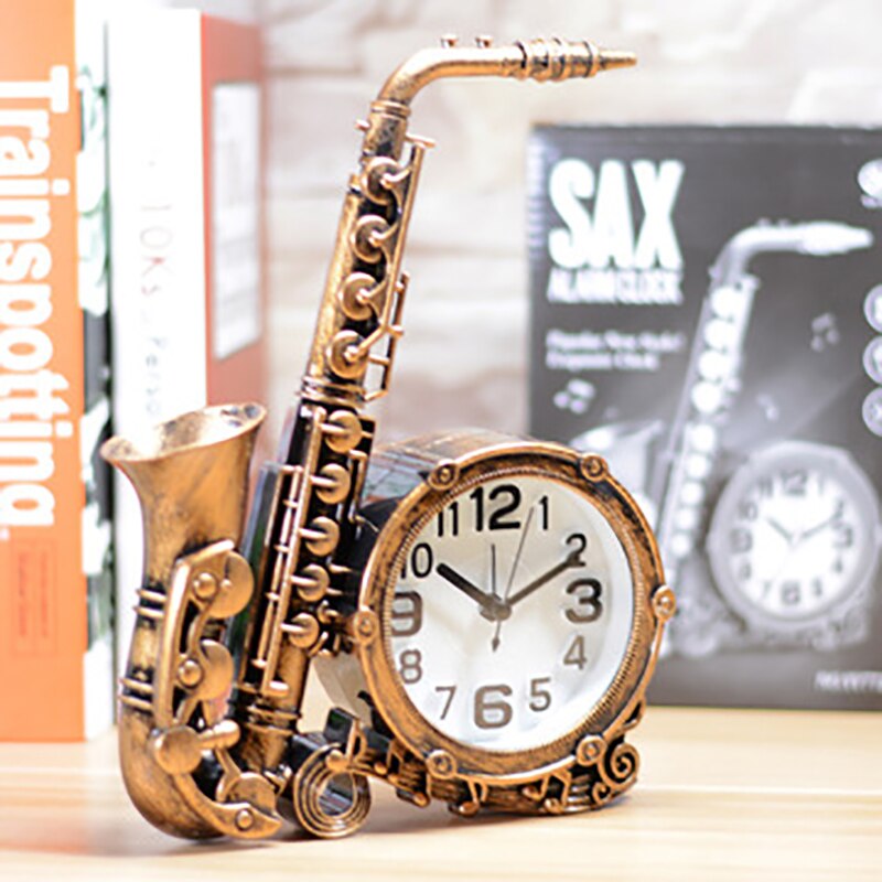 Detectar por ejemplo Si Reloj despertador con forma de saxofón, reloj despertador Retro para  escritorio de estudiante, decoración de escritorio para el hogar, reloj de  de cumpleaños – Grandado