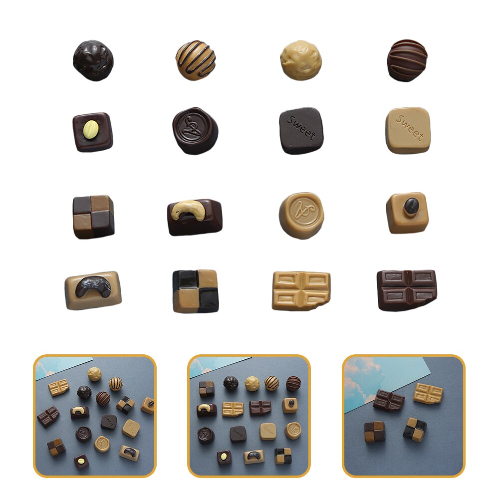 16pcs Fridge Magnets Kitchen Refrigerator Magnets Realistic Chocolate Magnets