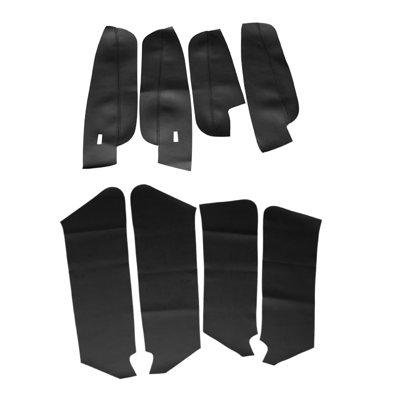 Panneau de poignée et accoudoir de porte | Pour l'intérieur de la voiture, couverture en cuir microfibre, garniture de remplacement pour VW Tiguan L 8 pièces