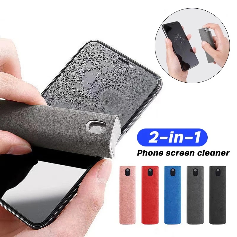 2 In 1 Bildschirm Reiniger Spray Computer Handy Bildschirm Staub Entferner Werkzeug Mikrofaser Tuch Für iPhone iPad Reinigung Tücher