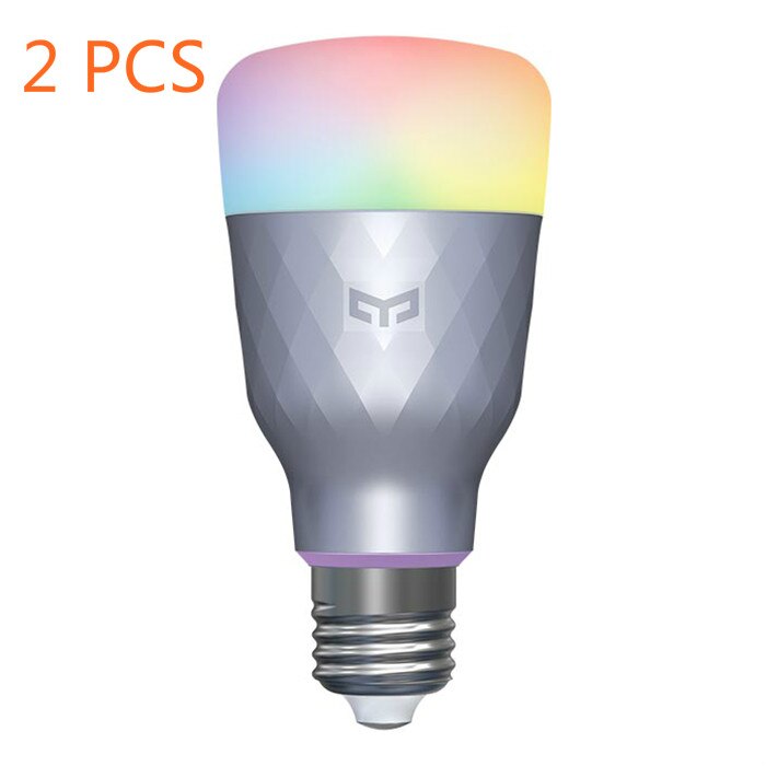 Yeelight 1SE Smart Led Lamp E27 6W Rgb Ac Draadloze Voice Control Kleurrijke Licht 650lm 100-240V ondersteuning Google Home Led Lamp: 2PCS