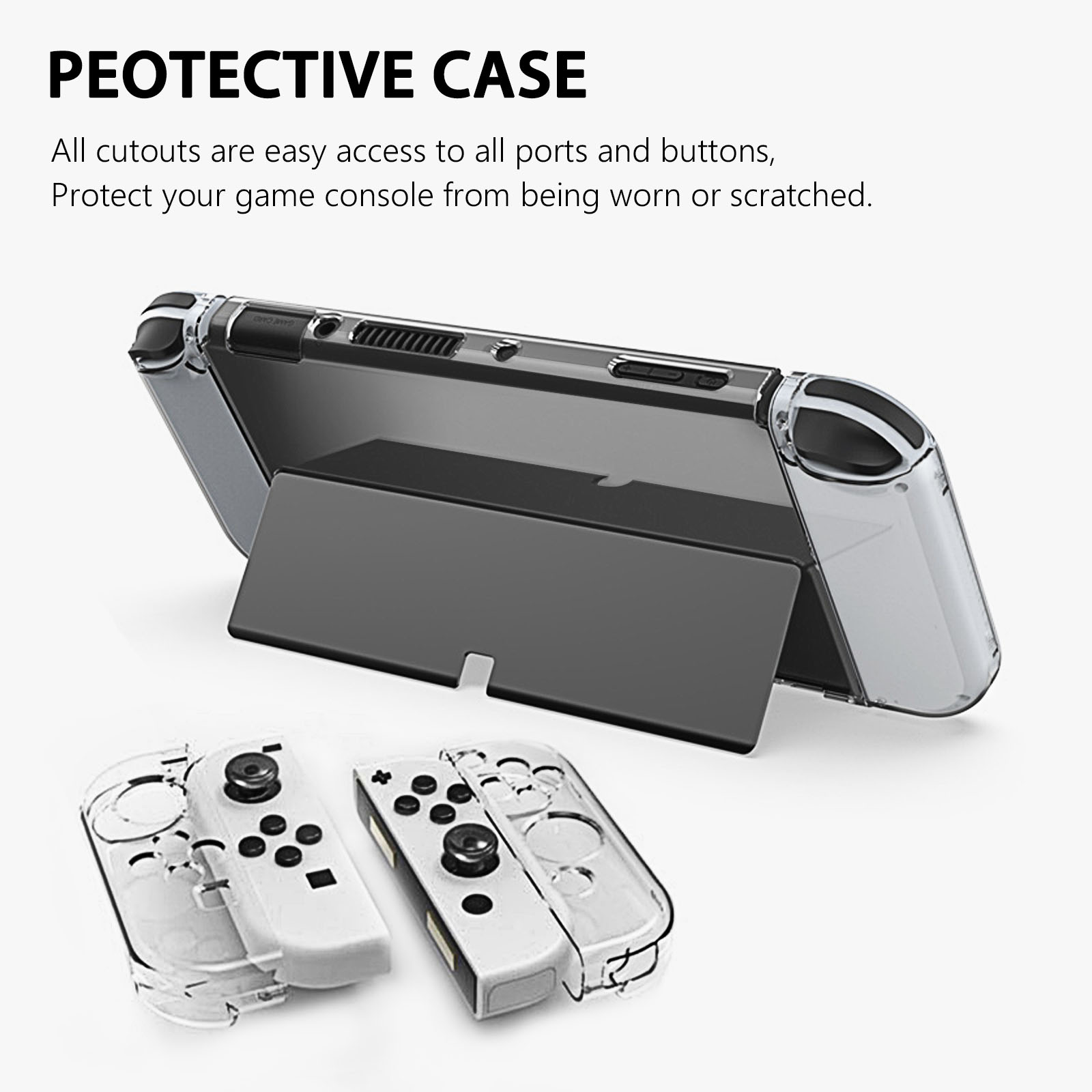 Vamson Voor Nintendo Switch Oled Met Clear Cover Case Screen Protector Cover Voor Schakelaar Oled Opslag Draagtas Accessoires Kit