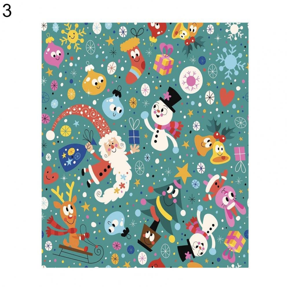 Christmas Kfrat Wrapping Paper Wrapping Paper Cartoon Pattern Paper Delicate Candy Package Paper for Home Decor