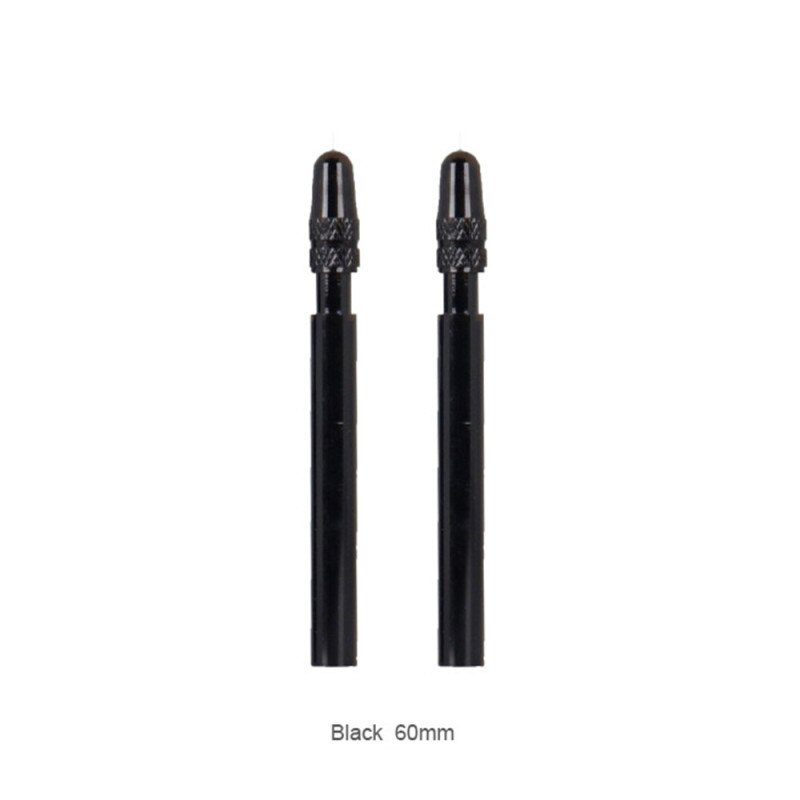 1 Paar 50Mm 60Mm Fiets Presta Ventiel Extender W/ Cap Cnc Aluminium Geanodiseerd F/V extension Voor Vaste Racefiets Velgen: 1Pair Black 60MM
