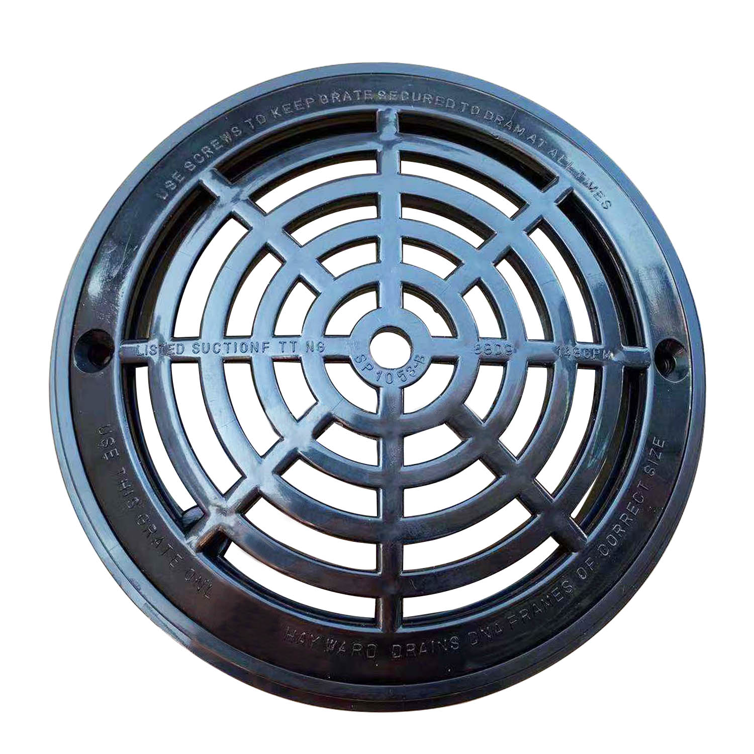 Round Main Drainage Port Cover Swimming Pool Accessories Round Drain Device SP-1030 Screw ABS Floor Drain Cover