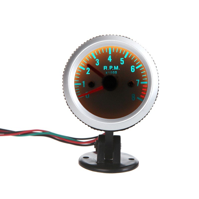 Tachometer Tach Gauge With Holder Cup For Auto Car 2inch 52mm 0~8000RPM Tachometer Tach Tachometer Tach Gauge
