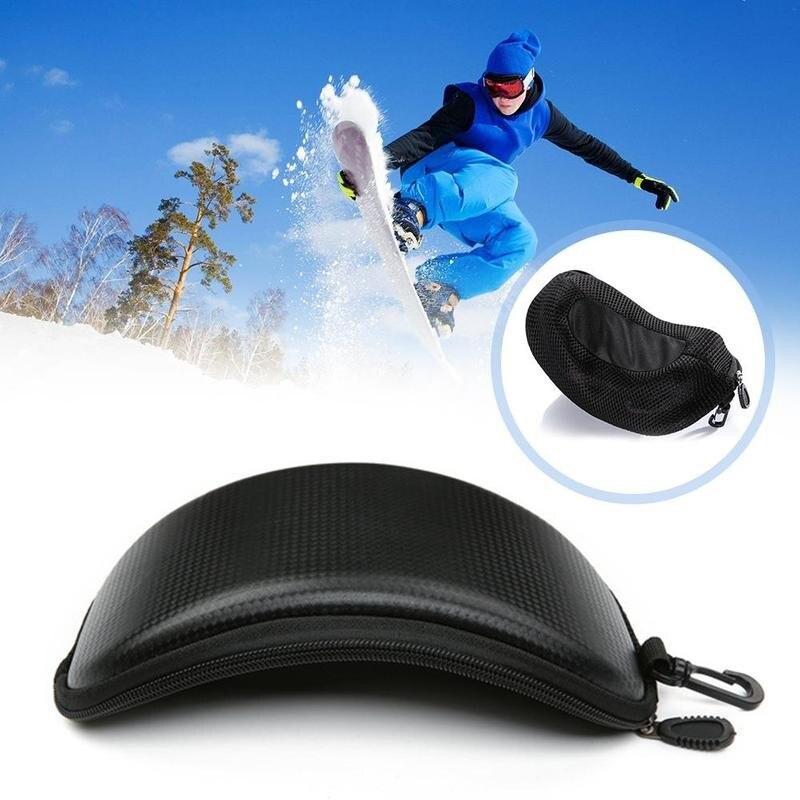 1pcs Goggles Case Portable Ski Goggle Protector Case Eyewear Box Case Zipper Hard Case Outdoor Ski Goggles Protector Case