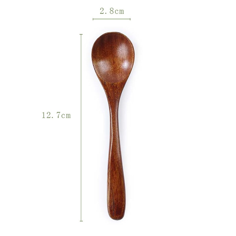 Cuillère en bois De Cuisine en Bambou Lait Miel Cuillère À Soupe En Bois Massif Vaisselle Cuillère À Café Cuisine Accessoires
