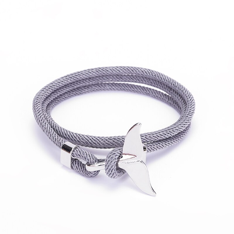 Noter veving tråd armbånd til menn minimalistisk justerbar braslet hale mannlig tilbehør uformelt smykker joyas: Grå
