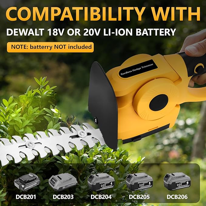 2 IN 1 Electric Hedge Trimmer Lawn Mower Garden Landscaping Hedge Pruner Trimmer Grass Scissors Power Tool For Dewalt Battery
