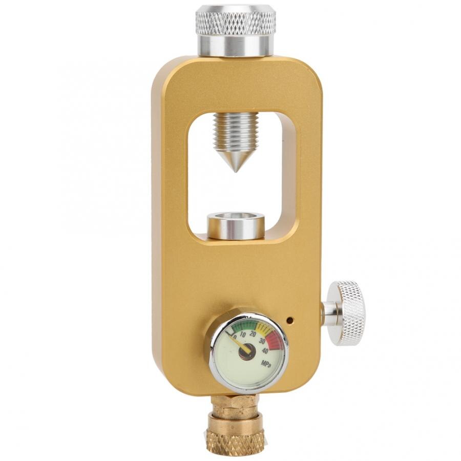 Scuba Diving Adapter 8mm Oxygen Bottle Connector with Pressure Gage for Underwater Bottle Adapter Snorkeling Equipment