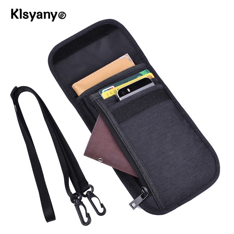 Waterproof RFID Blocking Card Holder Multifunction Neck Hanging Passport Holder Pouch Travel Wallet for Men & Women