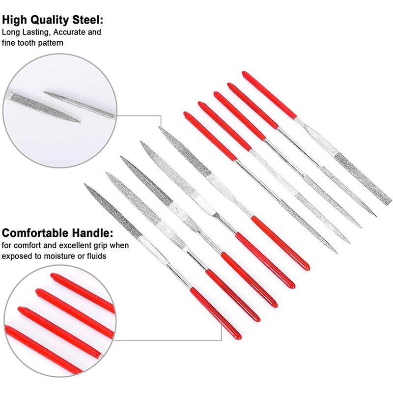Multipurpose Needle File Set Files Tools Diamond Round Files For Fine Metal Sanding, Sanding, Jewelers