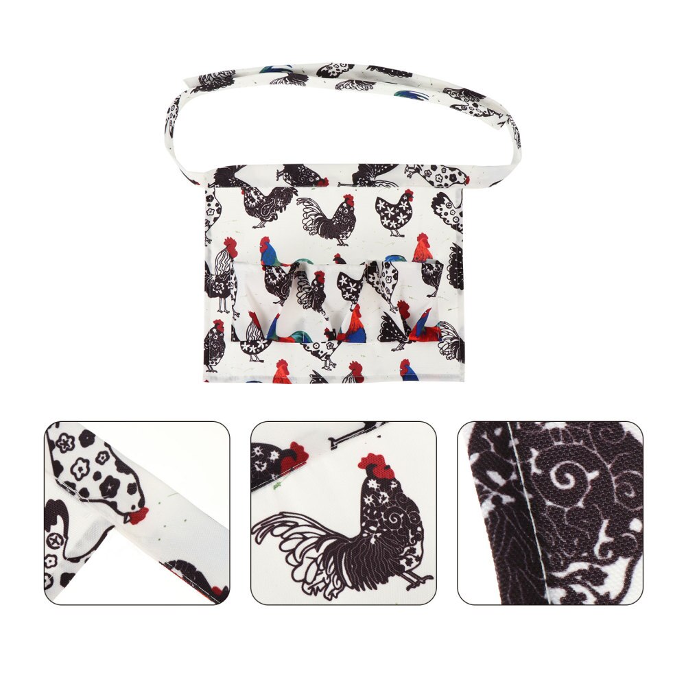 Chicken Egg Collecting Apron Pockets Hen Duck Goose Dove Eggs Holder Apron: B3