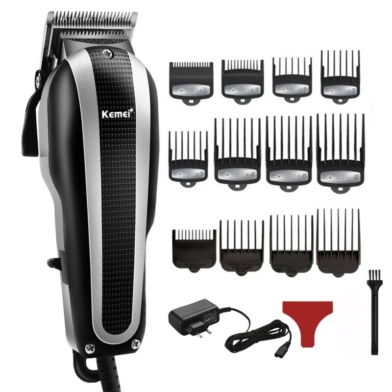 Kappers snoerloze tondeuse krachtige trimmer elektrische tondeuse compatibel met wahl blade ,220-240v: 12 stuks geleidekam
