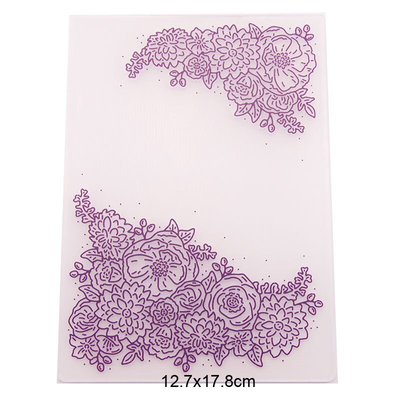 Flower Corner Textured Plastic Embossing Folders for card making Template Dies Scrapbooking Paper Craft Supplies embosser