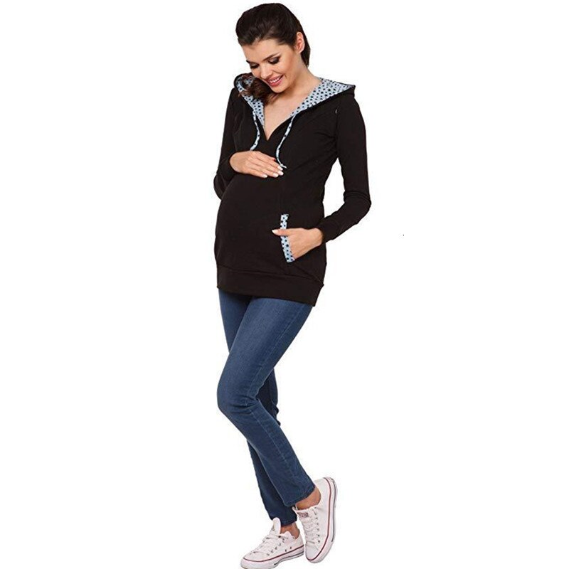 Breastfeeding Top More Function Mom Lactation Sweater Pregnant Woman Nursing Long Sleeve Hoodie Maternity Enceinte Clothes