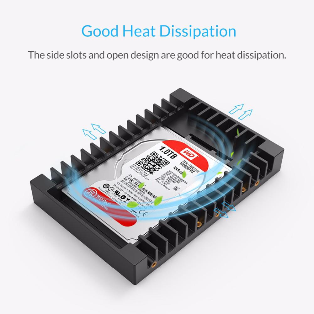 ORICO 1125SS 2.5 Inch to 3.5 Inch HDD Adapter 7/9.5/12.5mm SSD Hard Disk Drive Caddy Support SATA 3.0