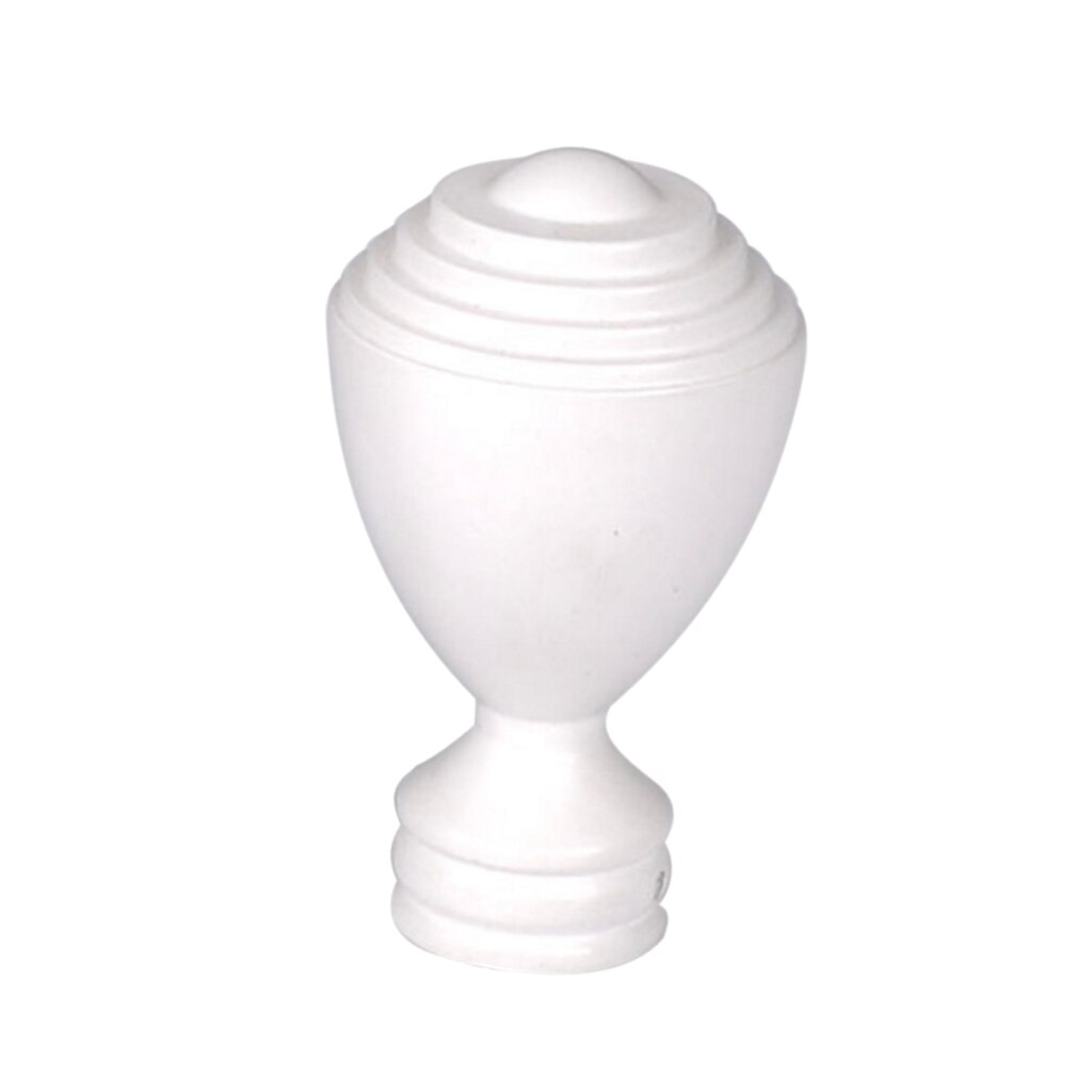 Various Curtain Pole Finials Window Panel Rod Decorative Ends Head - 1 Pcs PICK: White O