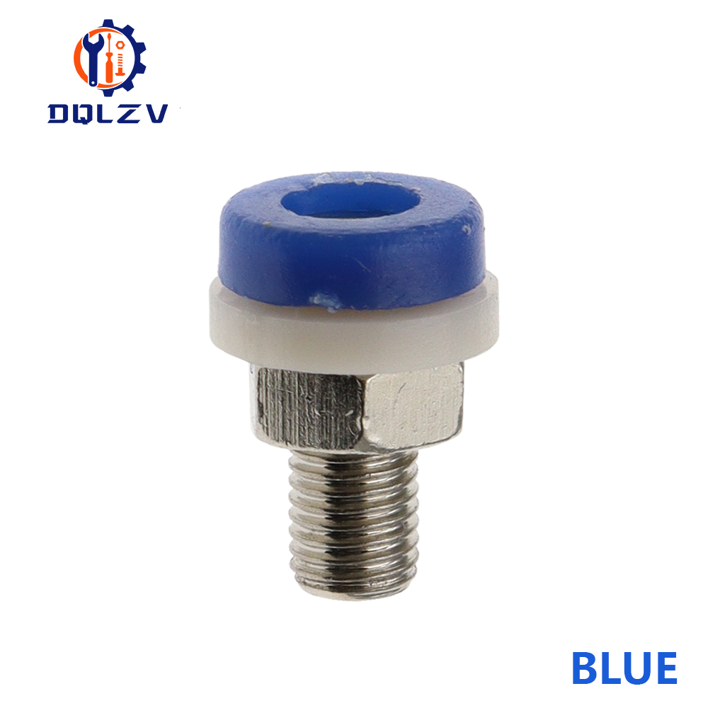 Conector Banana de latón de 2MM para conector de prueba de conector Banana, enchufe aislado, Terminal pequeño, cobre puro, rojo, negro y azul: Azul / 5-9 Unids