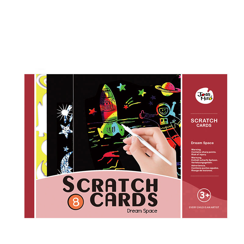 1 Set 6pcs 20x15cm Magic Color Scratch Art Paper Coloring Cards Scraping Drawing Toys for Children: Dream Space