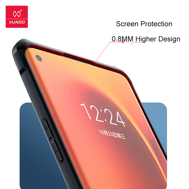 Xundd Voor Oneplus 9R Case Shockproof Airbag Bumper Soft Back Transparante Shell Anti-Val Beschermende Cover Case