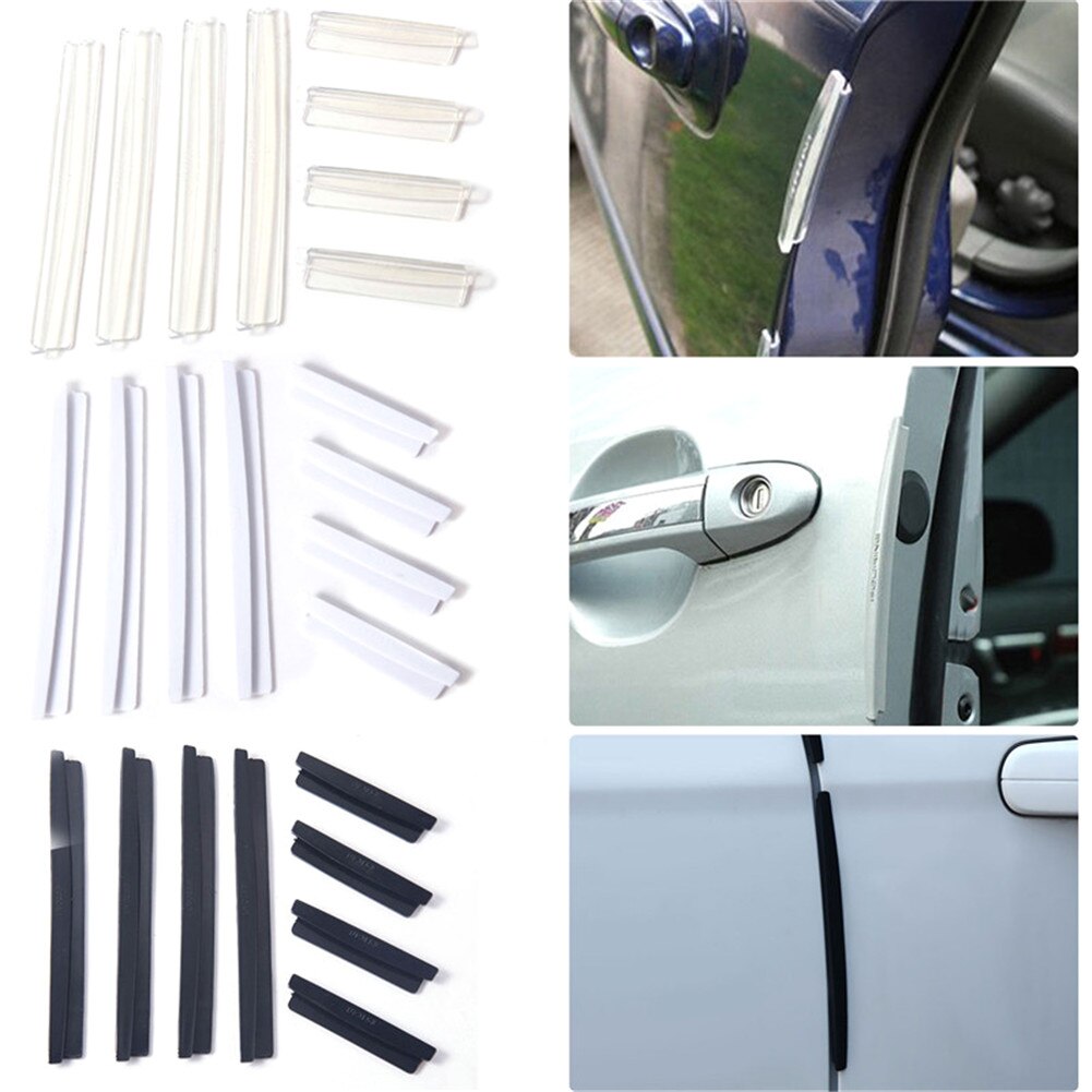 8 Stuks Clip Model Anti-Collision Strips Auto Deuren Anti-Wrijving Strips Korte/Lange Anti-Collision strips Voor Auto Accessoires