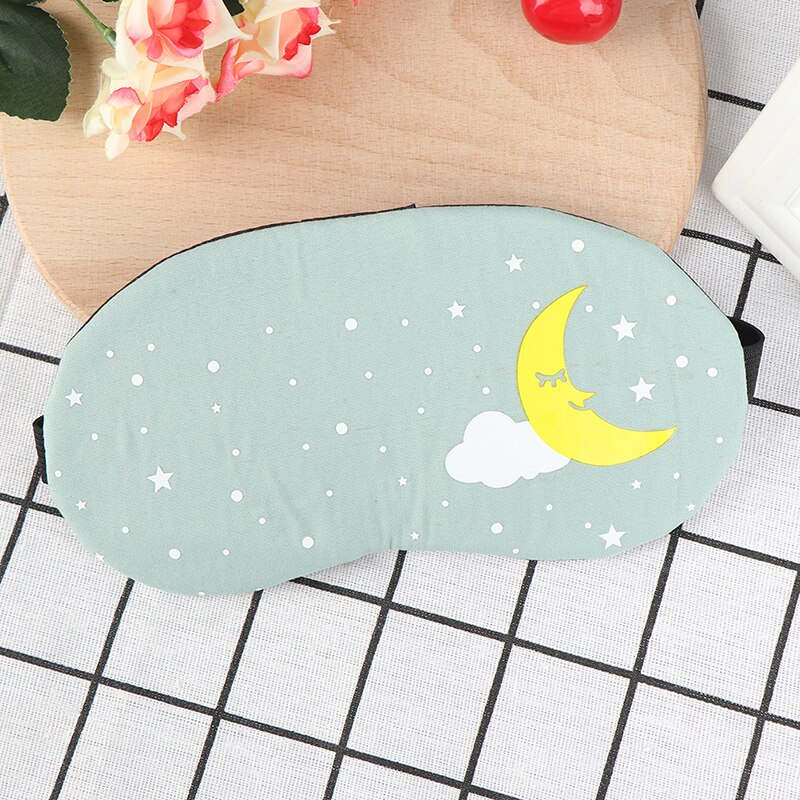 1pcs Funny Eyepatch Sleep Mask Travel Eye Band Sleeping Aid Kids Blindfold Sleeping Mask Cute Cotton Cartoon Eye Cover: green
