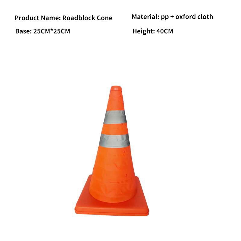 Reflective Cone 40Cm Warning Reflective Cone Traffic Movement Retractable Collapsible Convenient Storage
