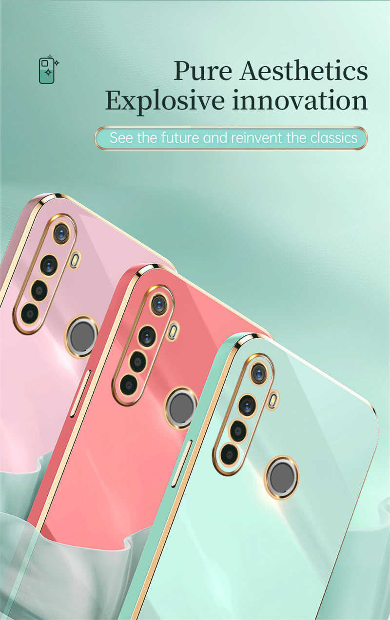 Realme 6i Realme6i RMX2040 Custodia Lucida Placcatura in silicone TPU Paraurti Antiurto Morbida coperchio Posteriore Cassa Del Telefono per Realme 6i Realme6i