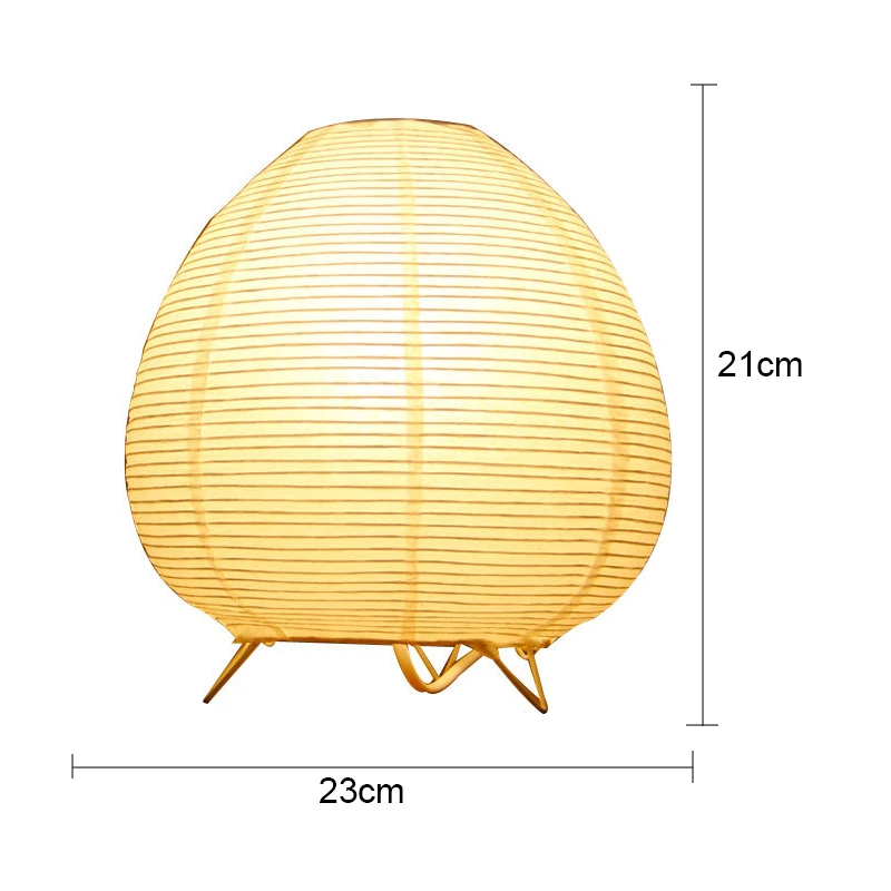Linterna de papel de arroz japonesa, lámpara Led de mesa para sala de estar, dormitorio, mesita de noche, estudio, Hotel, arte, decoración creativa, lámpara de pie con trípode: Blanco