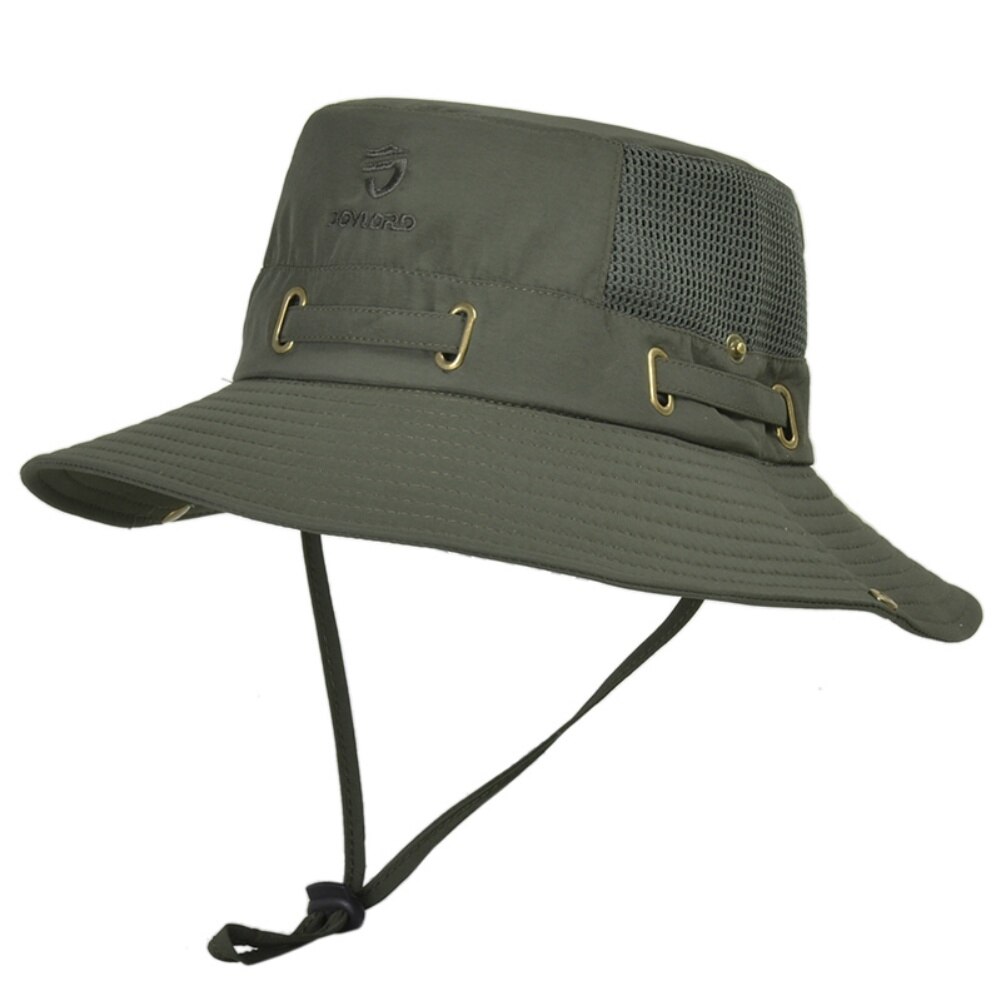 Wide Brim Boonie Hat Outdoor Waterproof UPF 50+ Sun Protection Mesh Safari Sun Hat Travel Fishing Hat Sportswear: JG