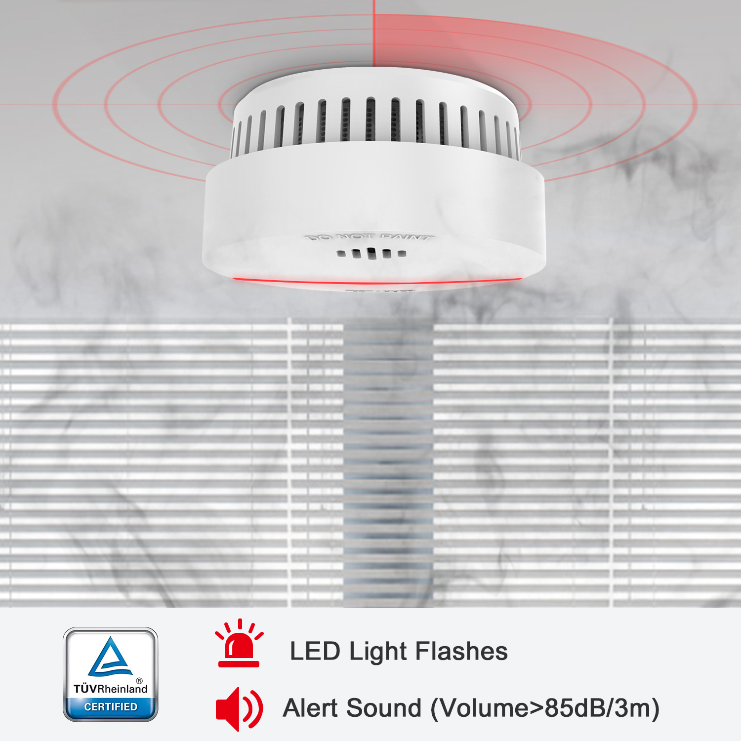 10Y Independent Smoke Detector Sensor Fire Detector Home Security System Firefighters Tuya WIFI Smoke Alarm Fire Protection