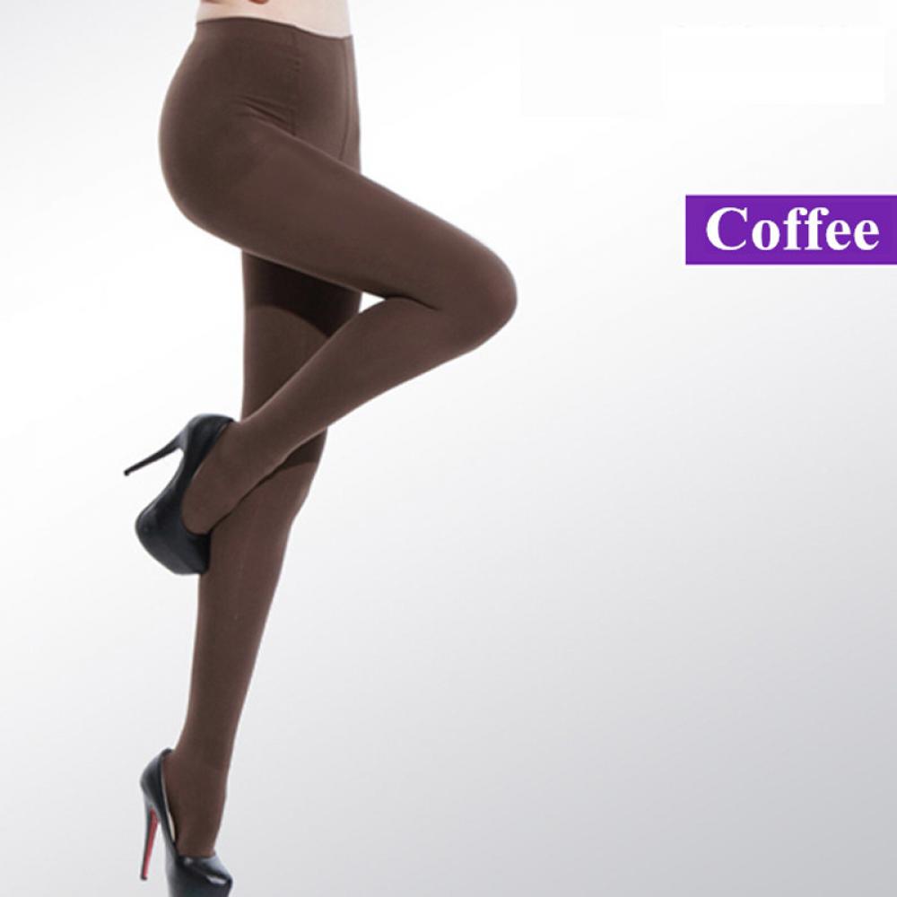Otoño Invierno Sexy negro clásico 120D Leggings mujeres alta elasticidad opaco pantimedias con zona sin costuras medias gruesas para mujer: Talla única / Marfíl