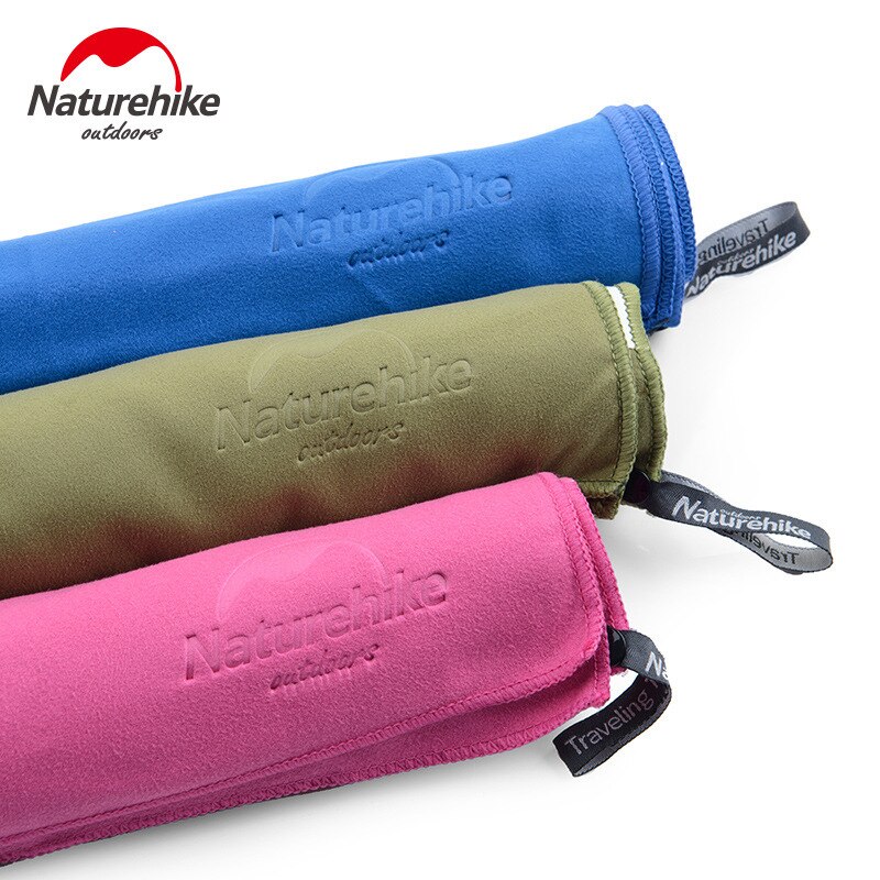 Naturehike-Toalla de microfibra de natación, 3 colores, 80x40cm, 130x73cm, ultraligera, absorbente para exteriores, Toalla de baño de secado rápido para ciclismo de agua