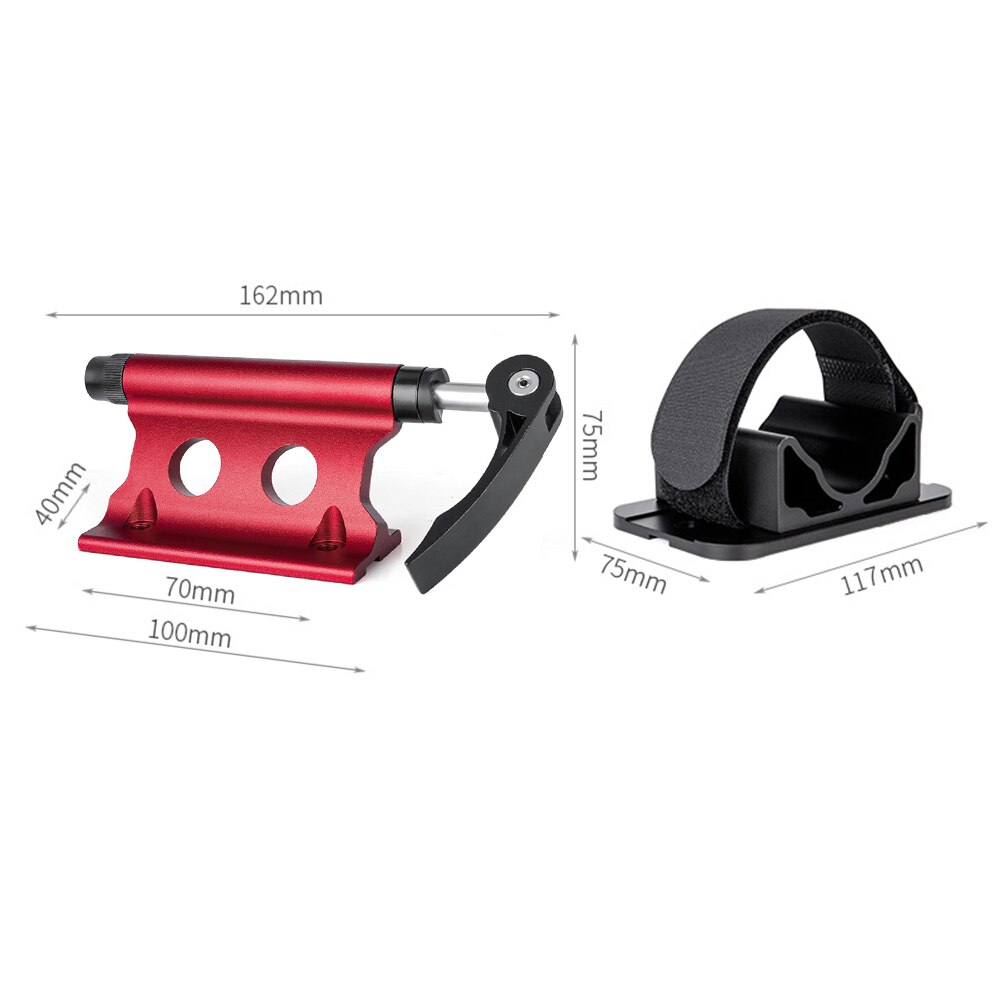 Fiets Quick Release Vaste Klem Mtb Fiets Voorvork Standhouder Draagbare Fiets Quick Release Vaste Klem: Red