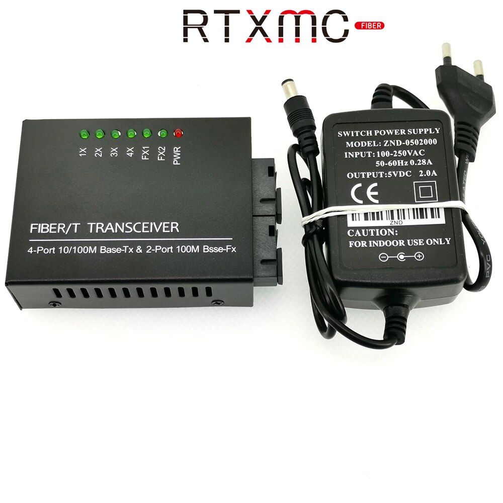 Conversor Optico Placa Rede Metro Fibra Otica Frete Grátis Conversou De schalter Medien Konverter 2Fo 4 Lan 10/100M 2SC 4RJ45 Opti: 2F4E mit  Energie