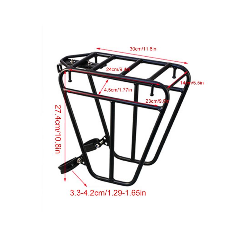 Road Bike Front Cargo Rack Bicycle Front Fork Luggage Bracket Adjustable MTBs Bike Side Mount Bag Stand for Cycling Accessories
