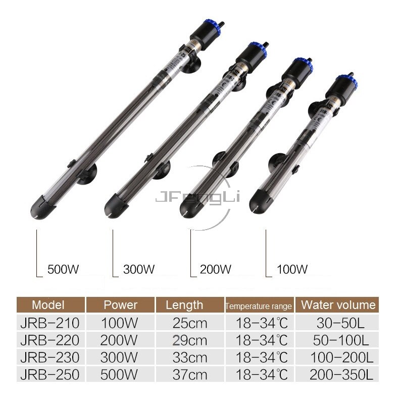 SUNSUN JRB YRB Heater aquarium tank heating automatic constant temperature explosion-proof tortoise cylinder heater fish tank