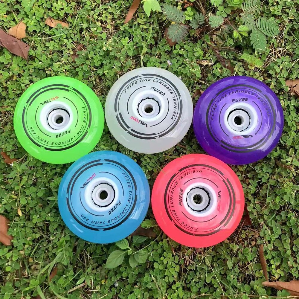 SEBA PUYEE-Rueda de patinaje LED brillante, 8 unidades, Original, 85A, 80mm
