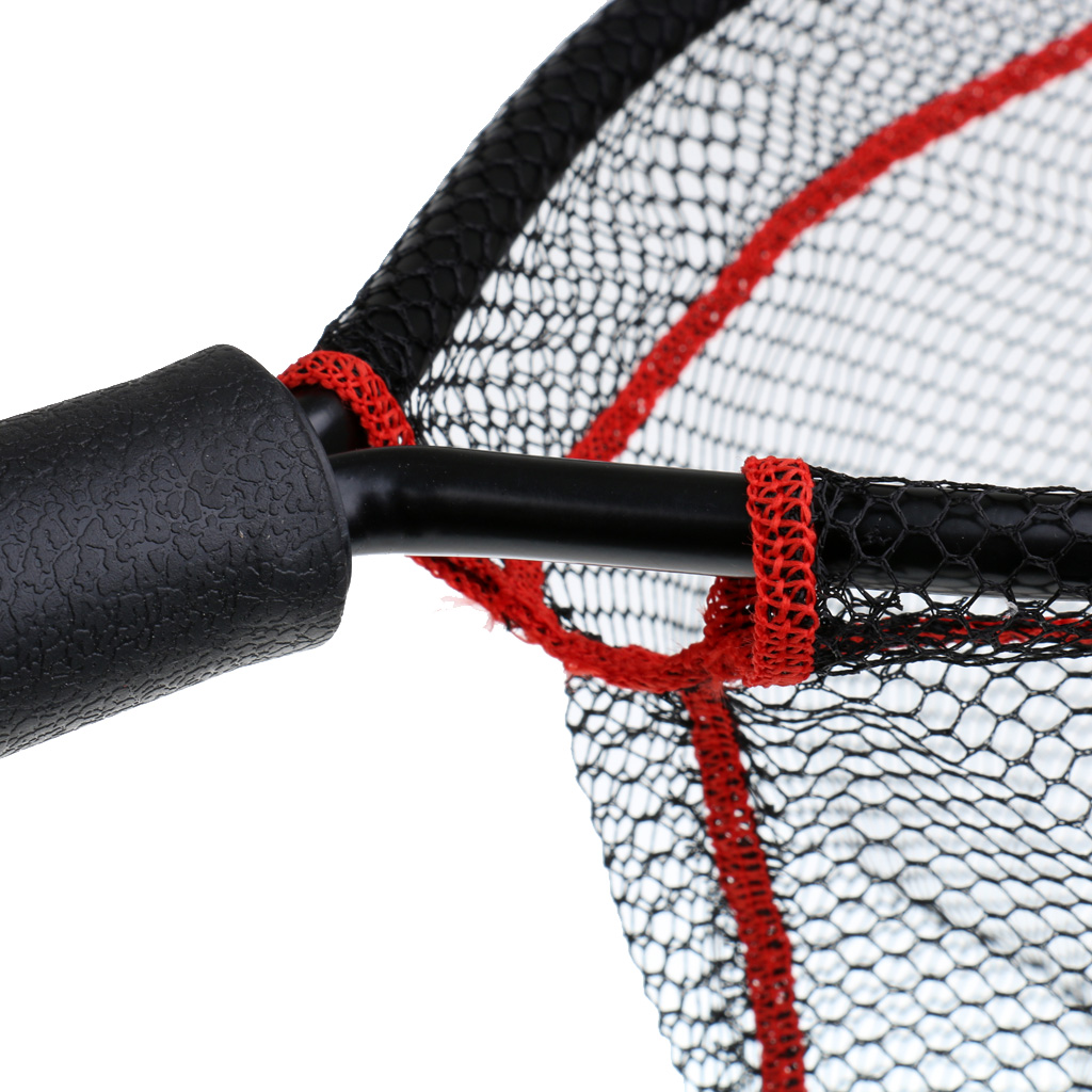 Fly Fishing Net Trout Catch Nylon Landing Net Fish Net With Rubber Handle