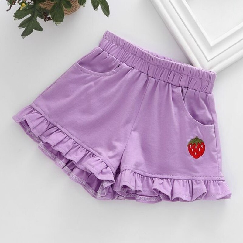 Été enfants coton Shorts pour filles Shorts enfant en bas âge culotte enfants plage courte sport pantalons Leggings bébé vêtements saison: VIOLET / 3T