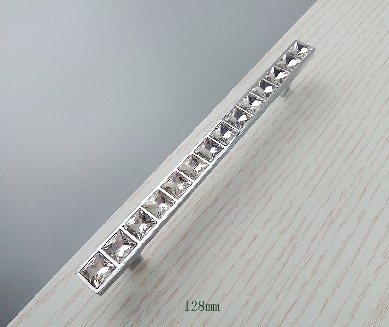 Tirador de mueble de diamantes de cristal Real, herrajes de puerta corredera, Tiradores para cajón o armario, gabinetes de cocina, tiradores de tirador de armario